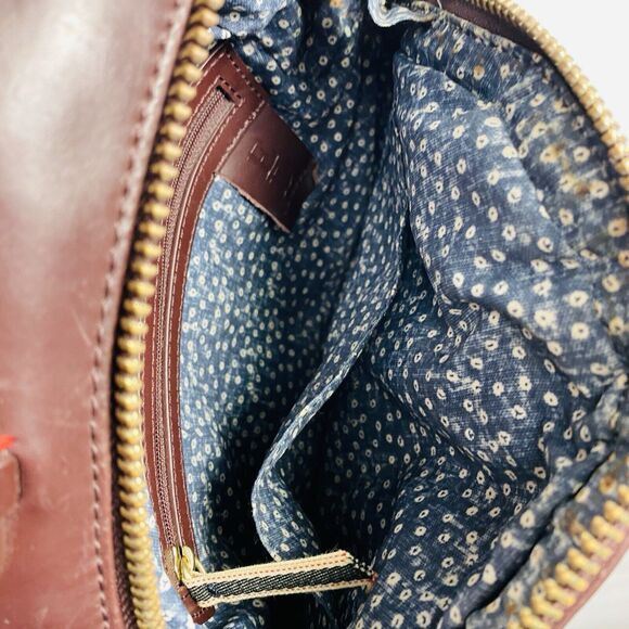 Ellen Degeneres ED Genuine Leather Backpack BLACK/brown